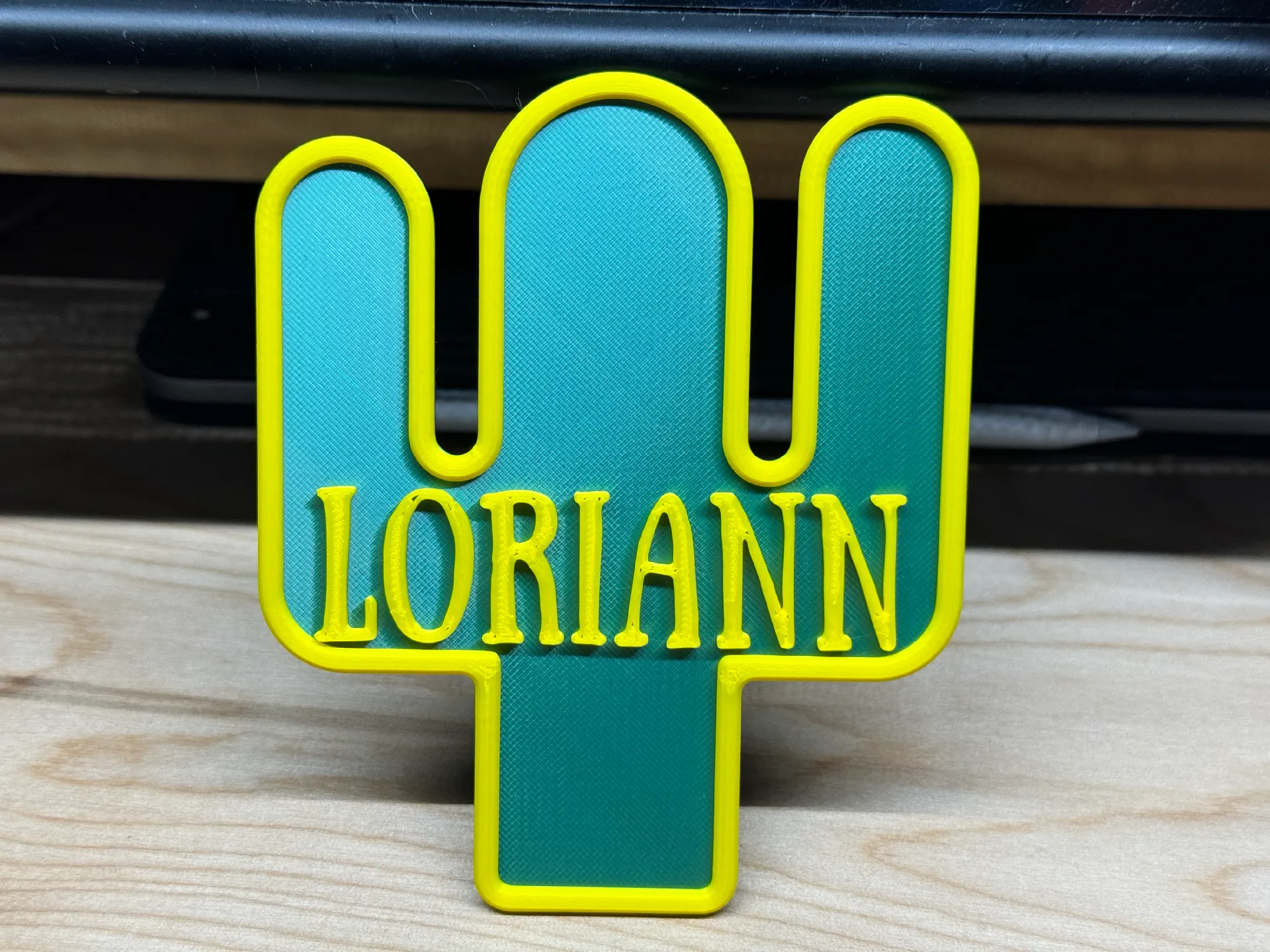 Cactus Personalized Nameplate