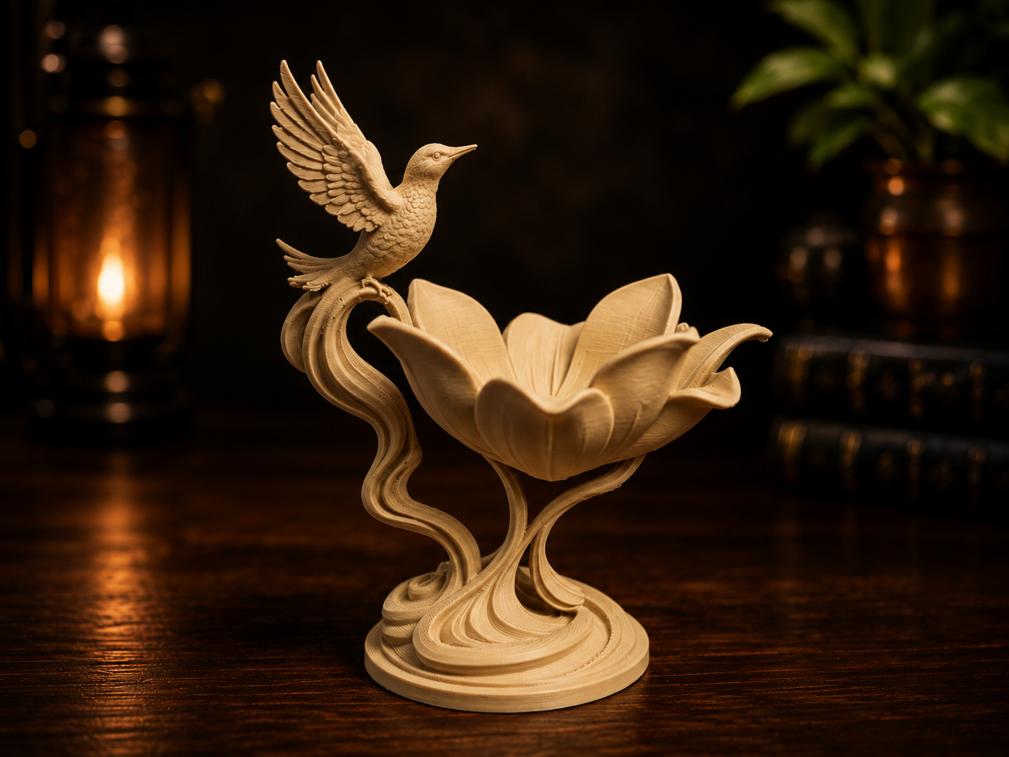 Hummingbird Flower Dish - Jewelry & Key Tray