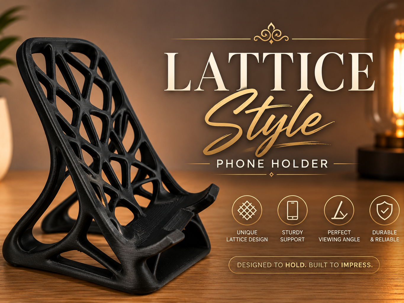 Lattice Style Phone Holder – Elegant Phone Stand